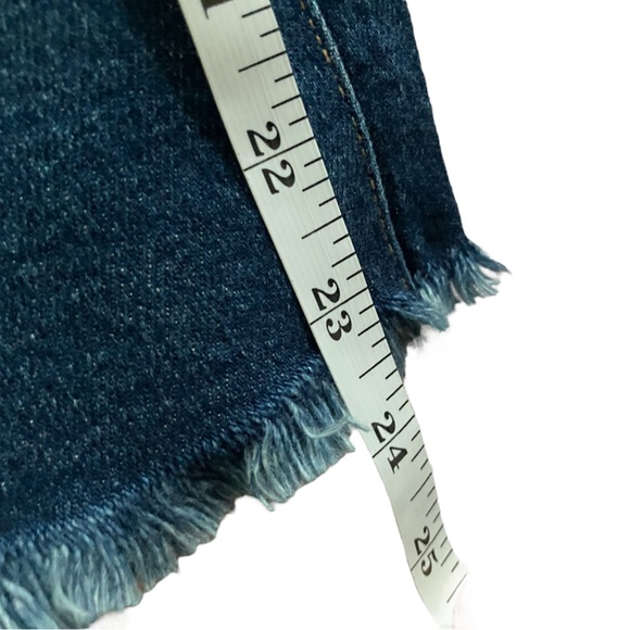 Banana Republic HIGH-RISE WIDE-LEG CROP Women’s Blue Jeans 28P Petite Raw Hem - Picture 9 of 9